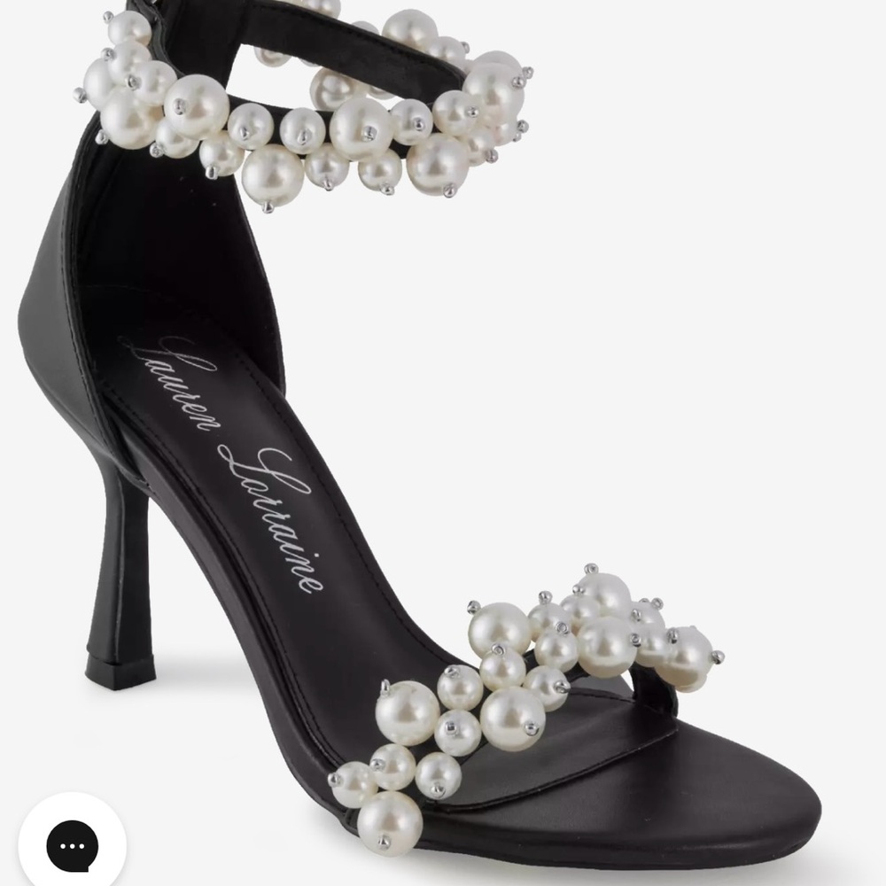 Elegant and Stylish Lauren Lorraine Pearl Ankle Strap Heel!